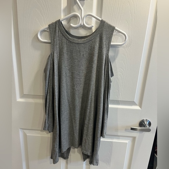 Cold Shoulder Long Sleeve Open Back Top - Picture 1 of 7